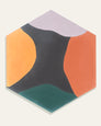 Fruit Salad - Black - Red - Cement Hex Tile