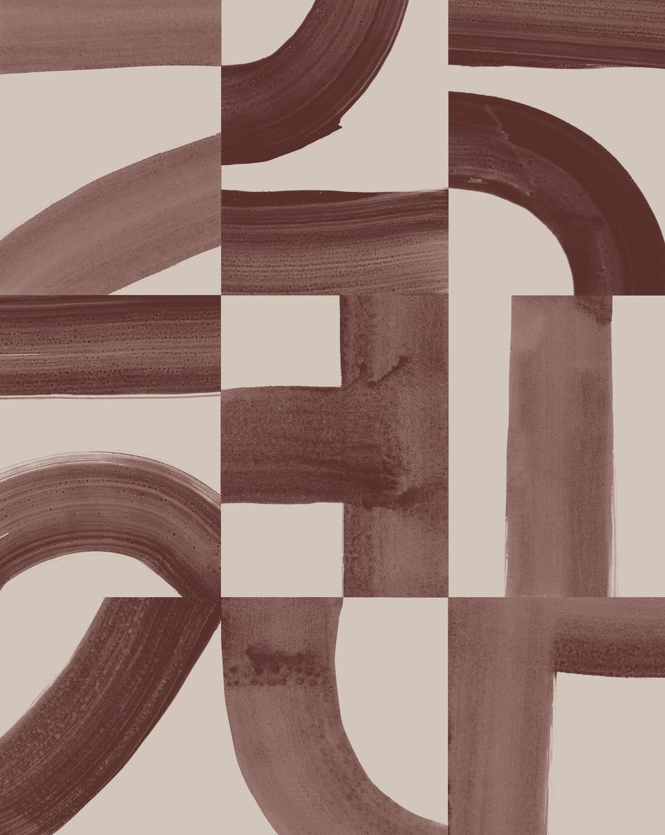 Brute Mulberry on Blush Commercial Wallpaper