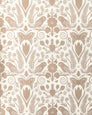 Barn Owls and Hollyhocks - Rose Gold on Cream - Commercial Wallpaper