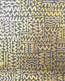 Big Moon - Gold on Charcoal - Archival Pattern