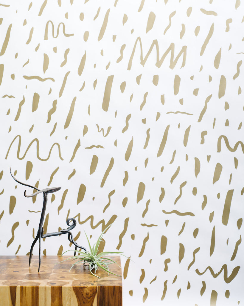 Bomba - Gold on Cream - Residential Coated Wallpaper - Thatcher