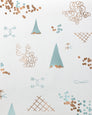 Family Reunion - Copper and Patina on Cream - Commercial Wallpaper
