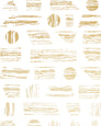 Goldendale - Gold on White - Residential Wallpaper