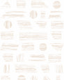 Goldendale - Taupe on White - Commercial Wallpaper