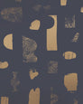 Silhouettes - Gold on Charcoal - Commercial Wallpaper