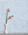Waving - Celeste on Cream - Residential Wallpaper