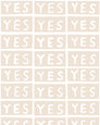 Yes by Larry Yes - Taupe on White - Residential Wallpaper