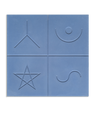 Argot - Star - Blue - Cement Square Tile