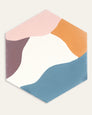 Fruit Salad - White - Blue - Cement Hex Tile