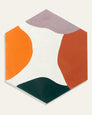 Fruit Salad - White - Red - Cement Hex Tile