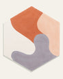 Trapeze - White - Terra Cotta - Cement Hex Tile