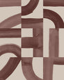 Brute - Mulberry on Blush - Commercial Wallpaper