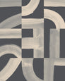 Brute - White Tea on Charcoal - Commercial Wallpaper