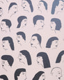 Women - Gunmetal on Blush - Residential Wallpaper