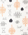 After Chinterwink - Coquelicot and Charcoal on Cream - Residential Wallpaper