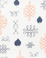 After Chinterwink - Gloaming Neon Orange and Han Purple (Sunset) on Cream - Residential Wallpaper