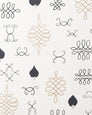 After Chinterwink - Gold and Charcoal on Cream - Commercial Wallpaper