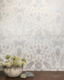 Barn Owls and Hollyhocks by Carson Ellis - Diamonds and Pearls on Cream - Archival Pattern