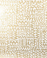 Big Moon - Gold on Cream - Residential Wallpaper