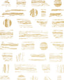 Goldendale - Gold on White - Commercial Wallpaper