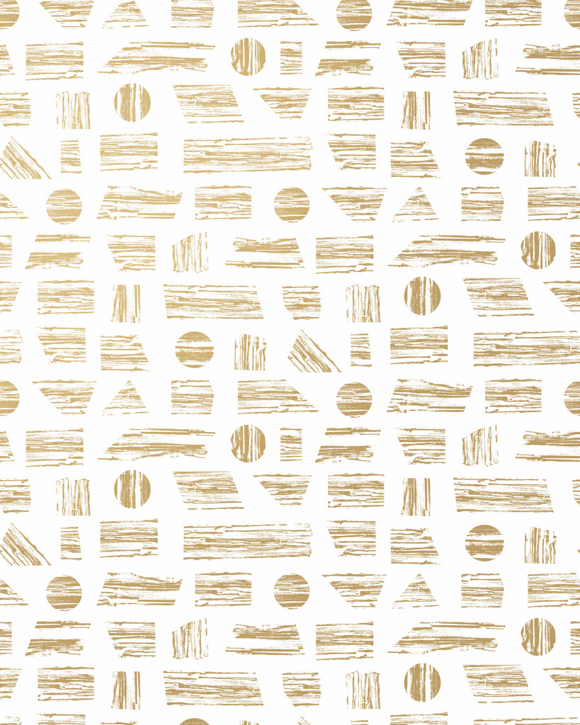 Goldendale - Gold on White - Residential Coated Wallpaper - Thatcher