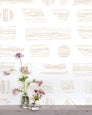 Goldendale - Taupe on White - Residential Wallpaper