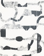 La Strada - Gunmetal on Cream - Residential Wallpaper