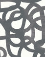 Le Freak - Inky Black on White - Commercial Wallpaper