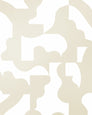 Mixed Signals - Champagne on White - Residential Wallpaper