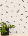 Pas de Trois - Gunmetal on Blush - Residential Wallpaper
