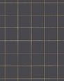 Pascal - Gold on Charcoal - Residential Wallpaper