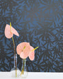Wild Thing - Gunmetal on Navy - Residential Wallpaper