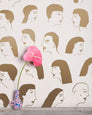 Women - Gold on Cream - Residential Wallpaper